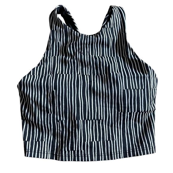 Athleta A-C Conscious Crop Printed Bikini Top Size XXS - Picture 2 of 6